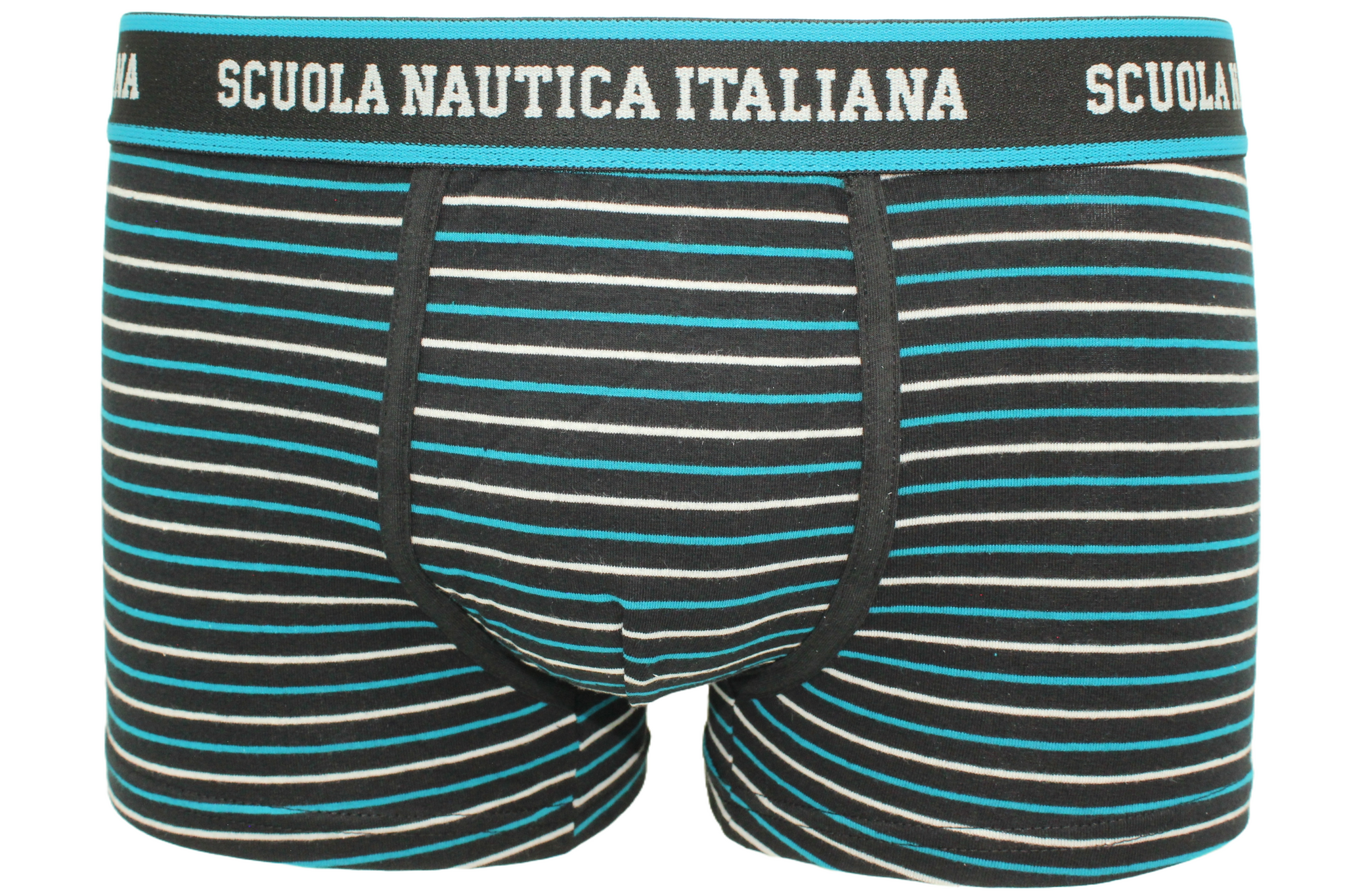 Regalo Estivo Perfetto con Stile Marinaresco! Scopri la collezione esclusiva di boxer da uomo Scuola Nautica Italiana: 6 boxer uomo in 100% cotone nella nuova fantasia a strisce nei toni nero, grigio e blu. Un mix perfetto tra design ricercato e comfort tecnicoper un Intimo Uomo che unisce moda e funzionalità. Caratteristiche iconiche: Logo di prestigio: Vita elasticizzata con il distintivo "Scuola Nautica Italiana"ricamato. Fantasia estiva: Boxer uomo fantasia in pure cotone con strisce marine
