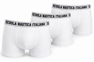 Boxer Uomo Bianco Scuola Nautica Italiana SNI868 - 3pezzi