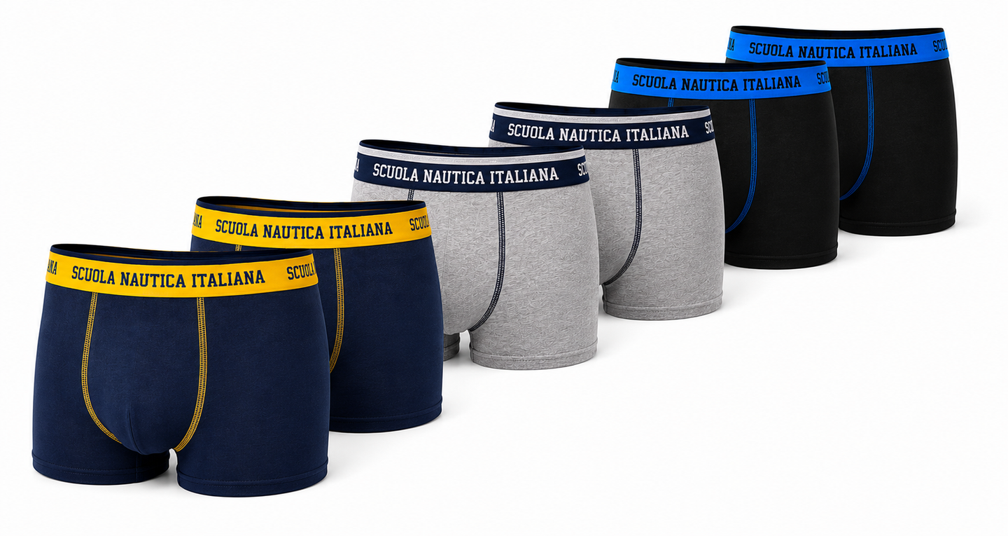 Boxer Uomo Moda Scuola Nautica Italiana SNI2308 - 6pezzi