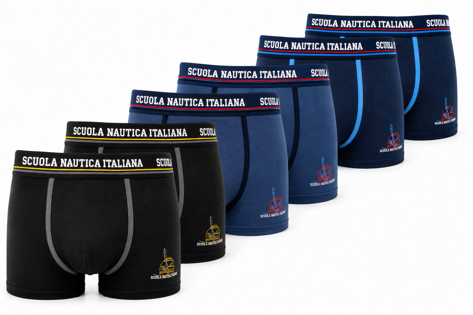 Boxer Uomo Moda Scuola Nautica Italiana SNI2310 - 6pezzi