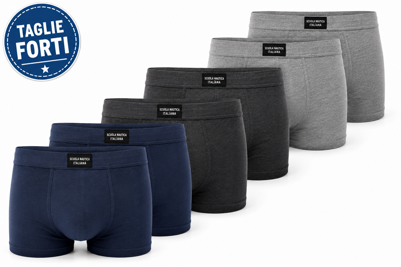 Boxer Uomo Oversize Scuola Nautica Italiana SNI866MAX - 6pezzi
