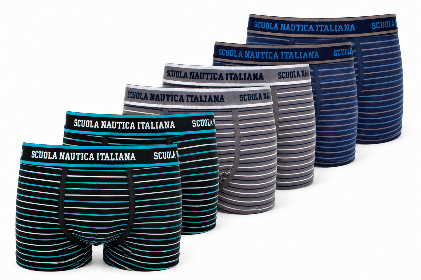 Boxer Uomo Moda Scuola Nautica Italiana SNI2330 - 6pezzi
