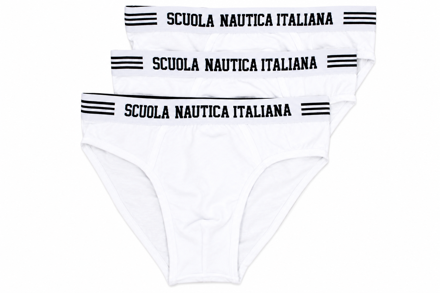 Slip Uomo Bianco Scuola Nautica Italiana SNI869 - 3pezzi