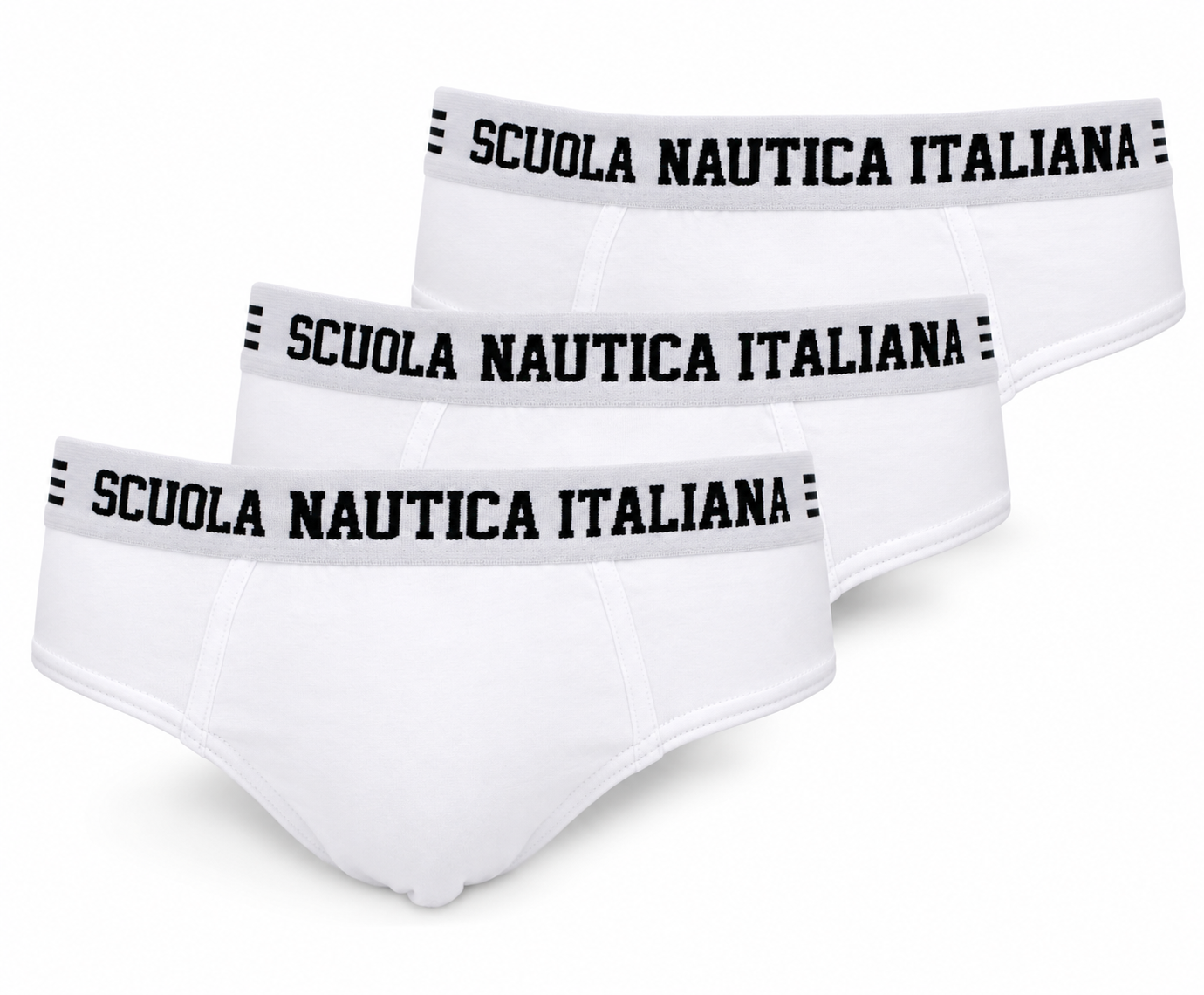 Slip Uomo Bianco Scuola Nautica Italiana SNI869 - 3pezzi