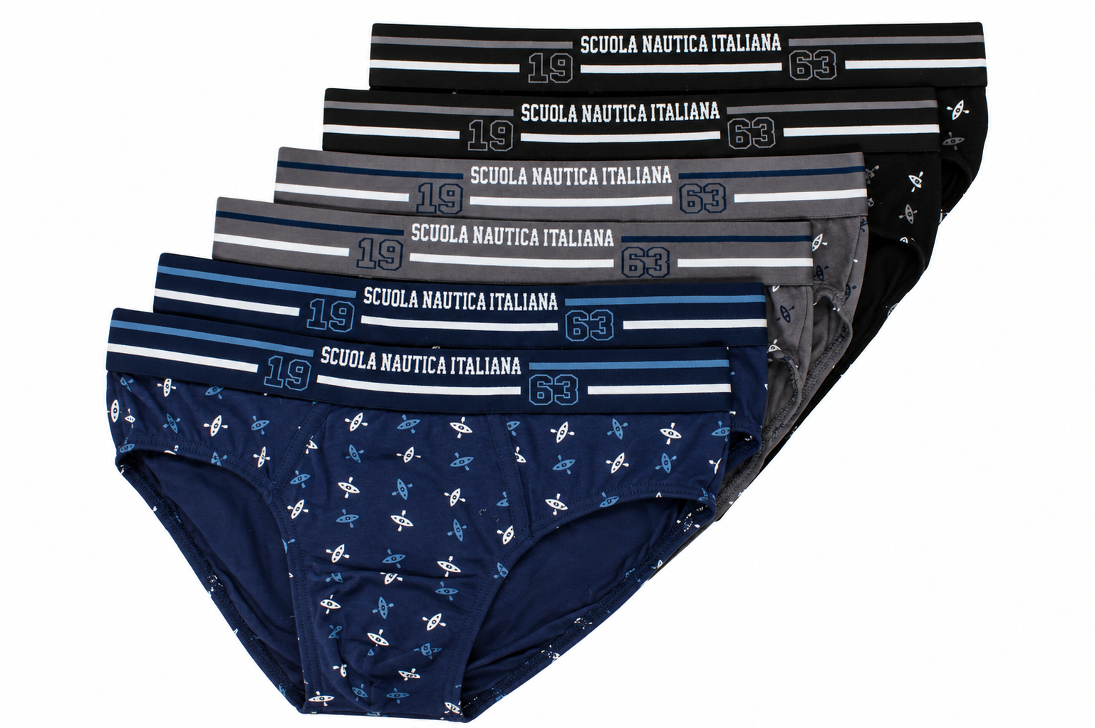 Slip Uomo Moda Scuola Nautica Italiana SNI2201 - 6pezzi