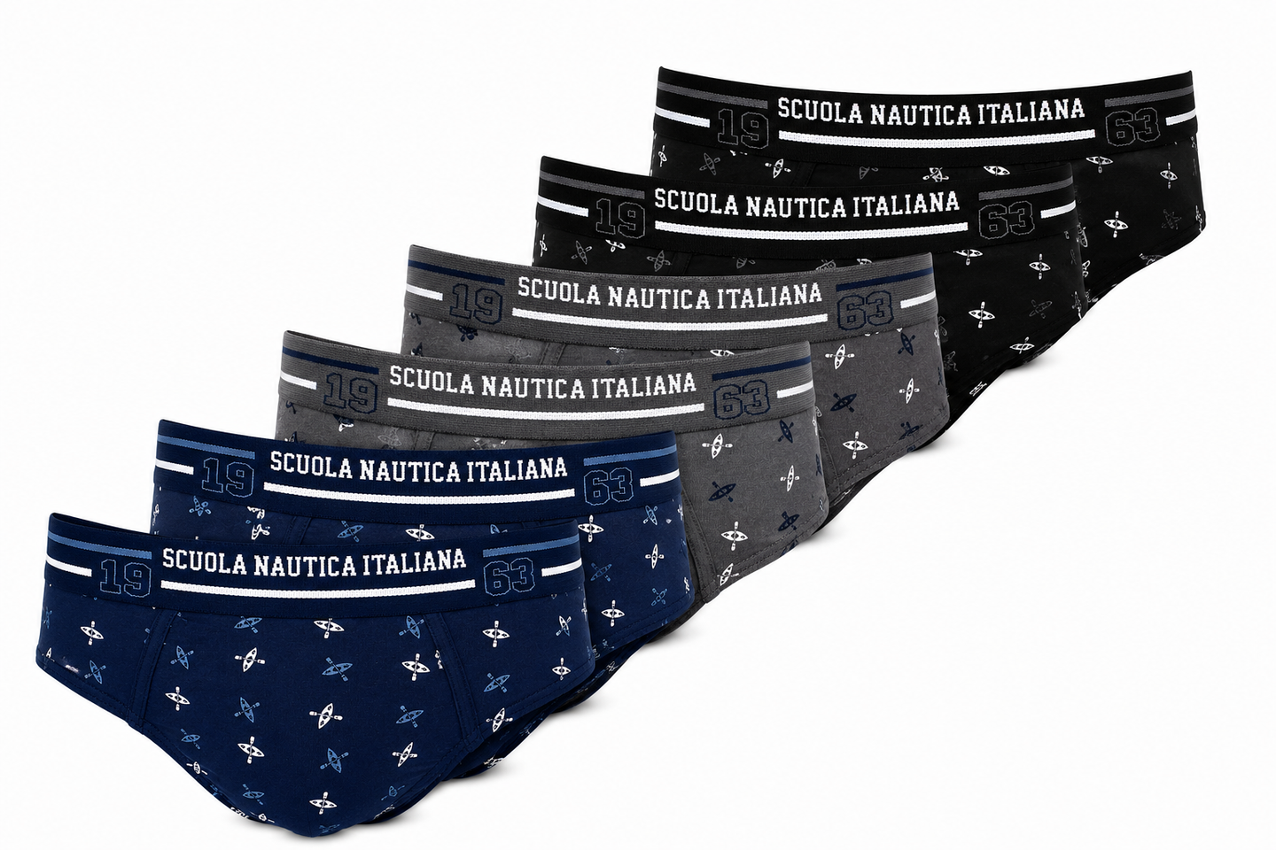 Slip Uomo Moda Scuola Nautica Italiana SNI2201 - 6pezzi