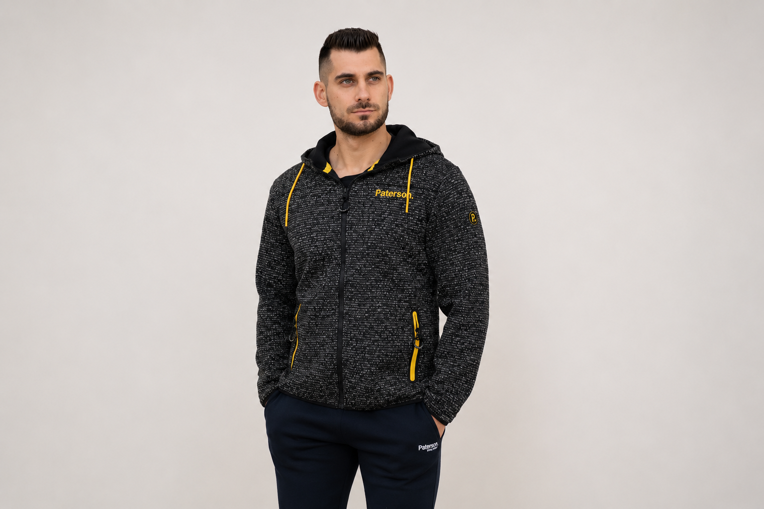 Felpa con cappuccio e zip da uomo - PATM17