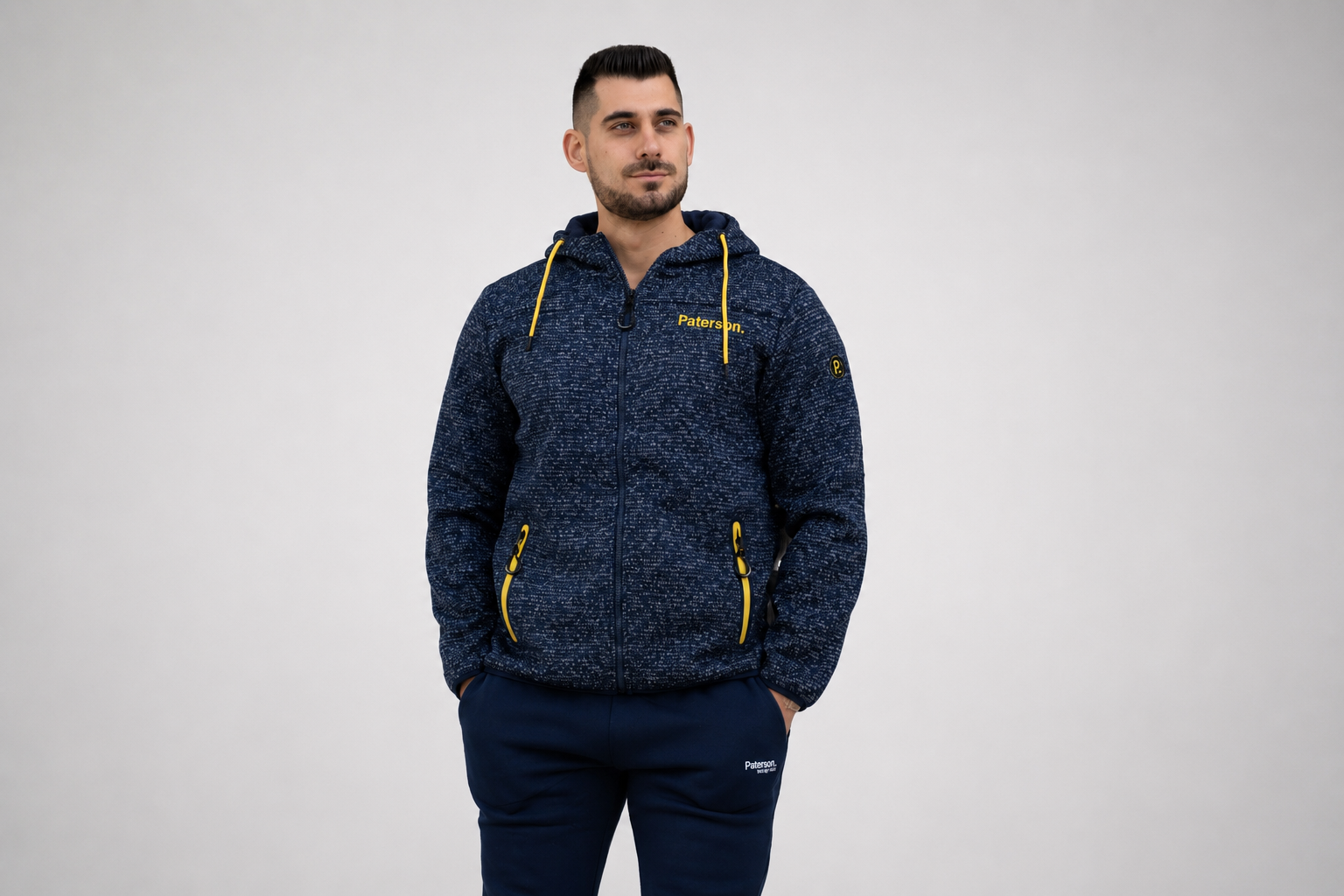 Felpa con cappuccio e zip da uomo - PATM17