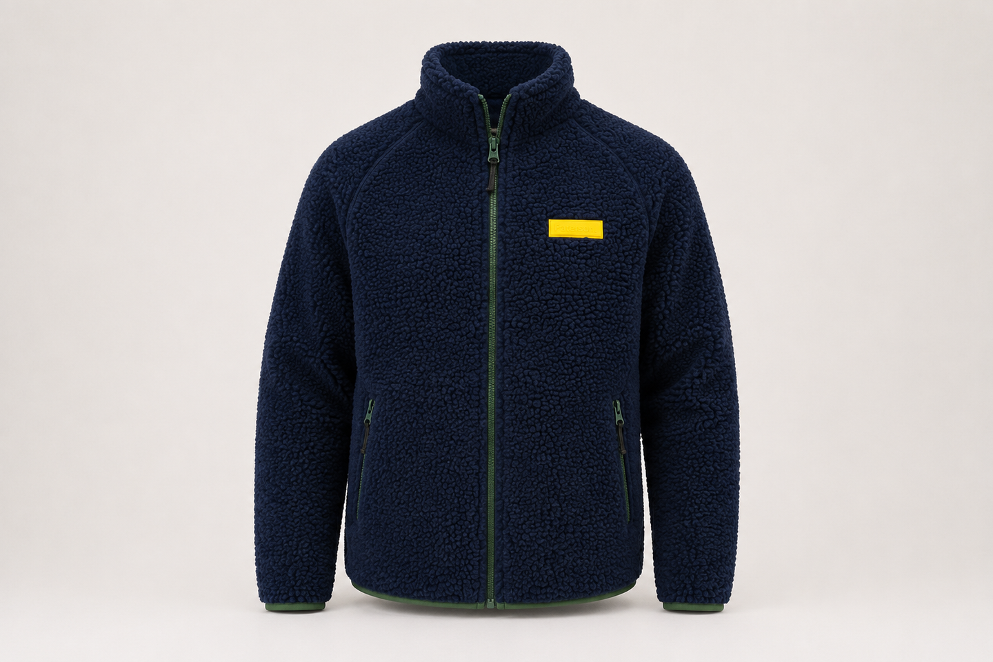 Felpa con zip da uomo in tessuto Teddy - PATM14