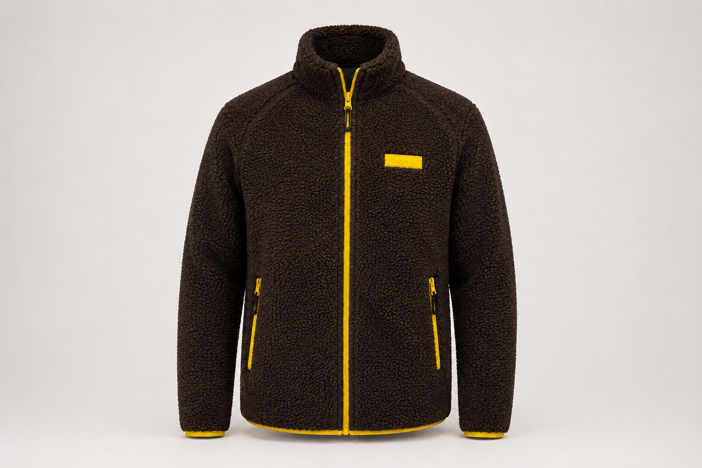 Felpa con zip da uomo in tessuto Teddy - PATM14