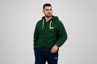 Felpa con zip e cappuccio da uomo in tessuto Teddy - PATM13