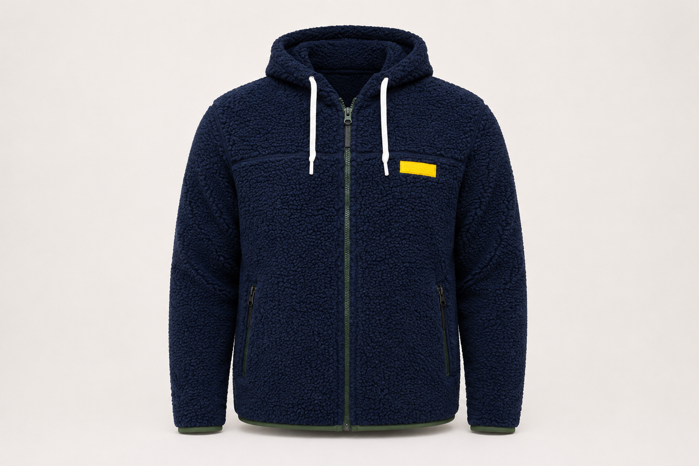 Felpa con zip e cappuccio da uomo in tessuto Teddy - PATM13