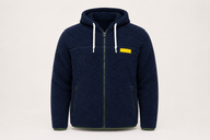 Felpa con zip e cappuccio da uomo in tessuto Teddy - PATM13