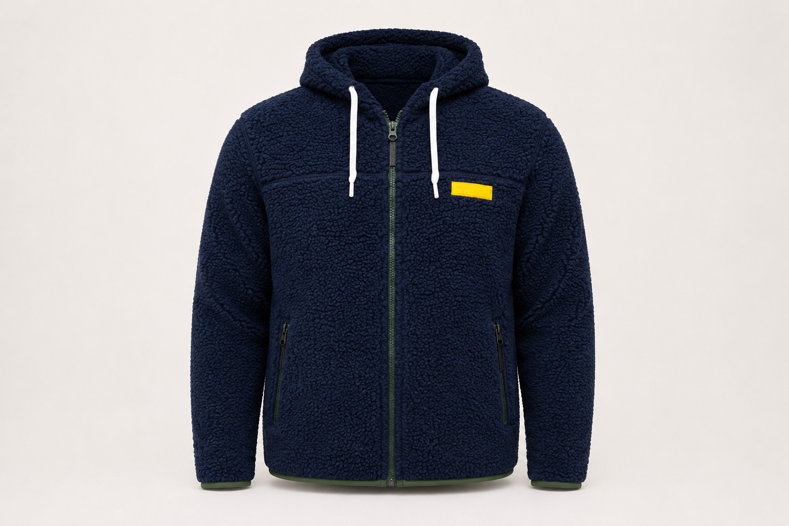Felpa con zip e cappuccio da uomo in tessuto Teddy - PATM13