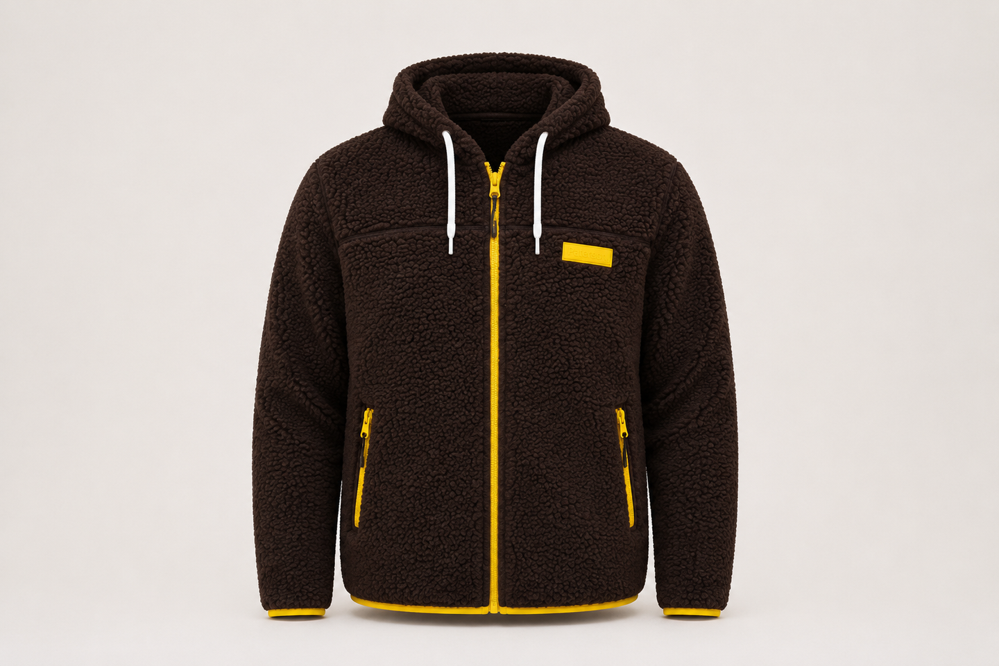 Felpa con zip e cappuccio da uomo in tessuto Teddy - PATM13