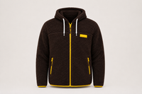 Felpa con zip e cappuccio da uomo in tessuto Teddy - PATM13