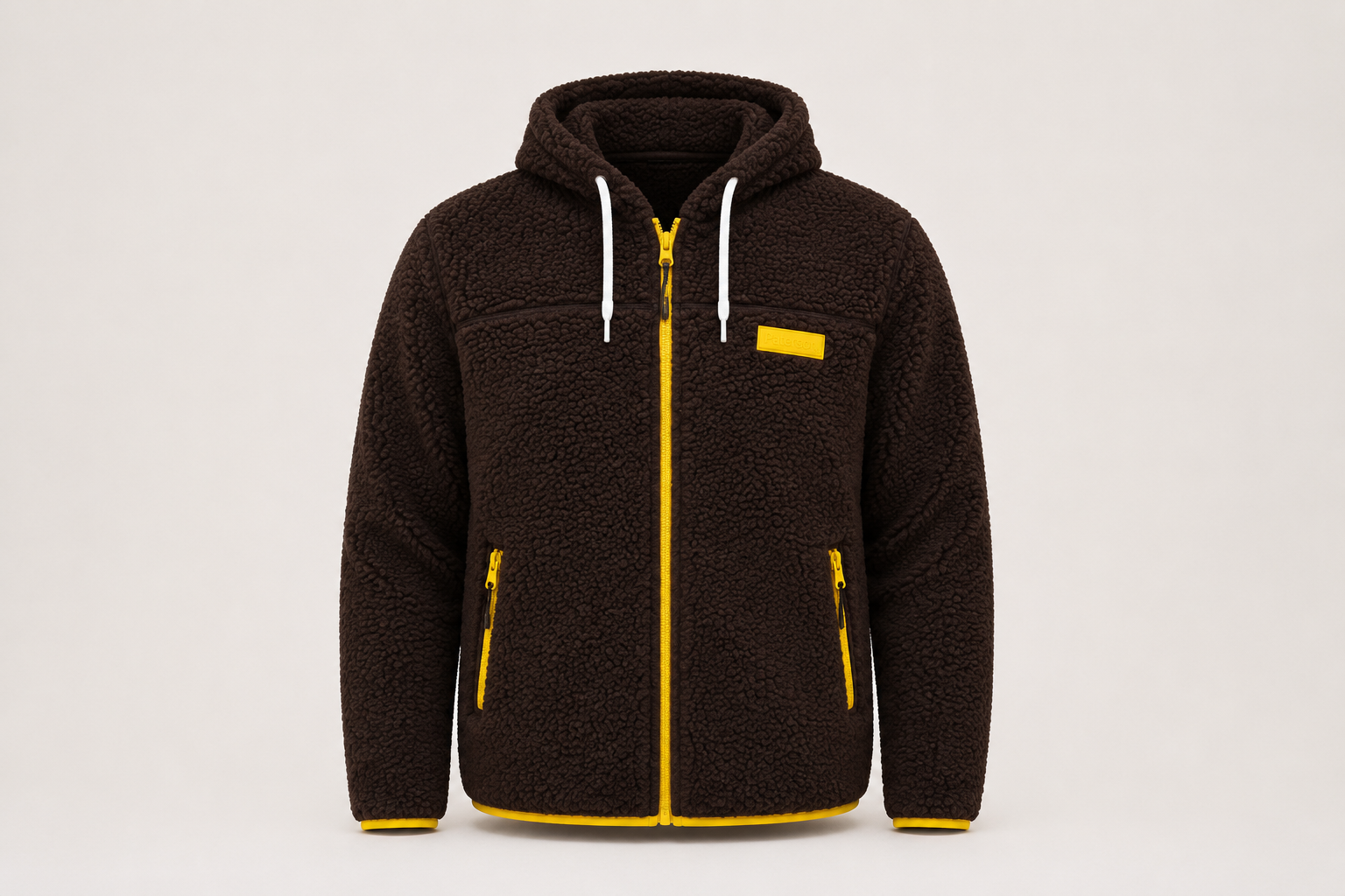 Felpa con zip e cappuccio da uomo in tessuto Teddy - PATM13
