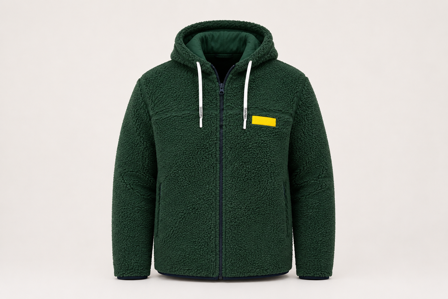 Felpa con zip e cappuccio da uomo in tessuto Teddy - PATM13
