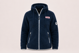 Felpa con zip e cappuccio da donna in tessuto Sherpa - PATW36