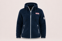 Felpa con zip e cappuccio da donna in tessuto Sherpa - PATW36