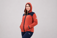 Maglia con cappuccio e zip da donna in tessuto pile - PATW33