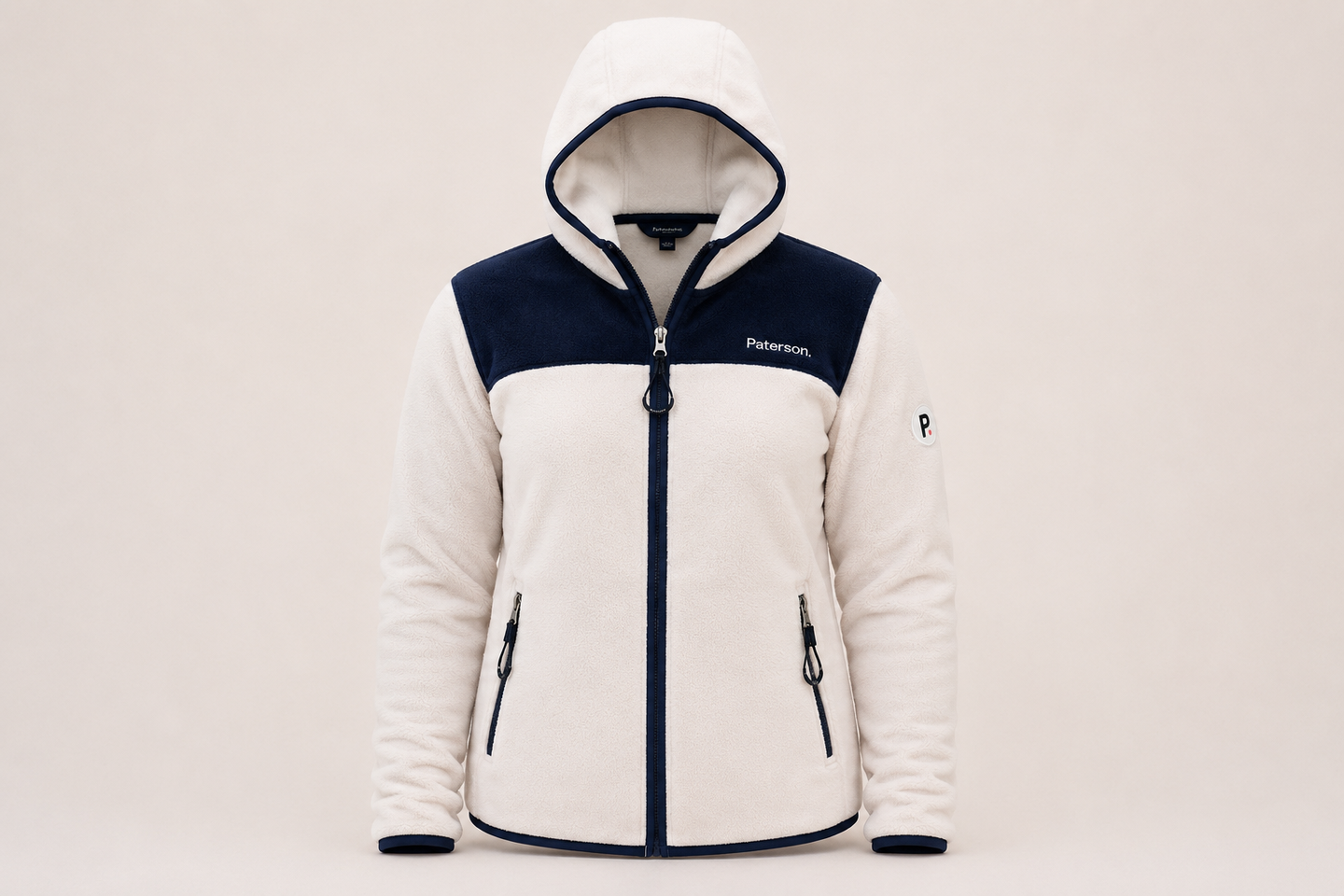 Maglia con cappuccio e zip da donna in tessuto pile - PATW33