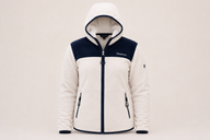 Maglia con cappuccio e zip da donna in tessuto pile - PATW33