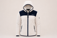 Maglia con cappuccio e zip da donna in tessuto pile - PATW33