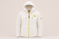 Felpa con zip e cappuccio da donna in tessuto Teddy - PATW11