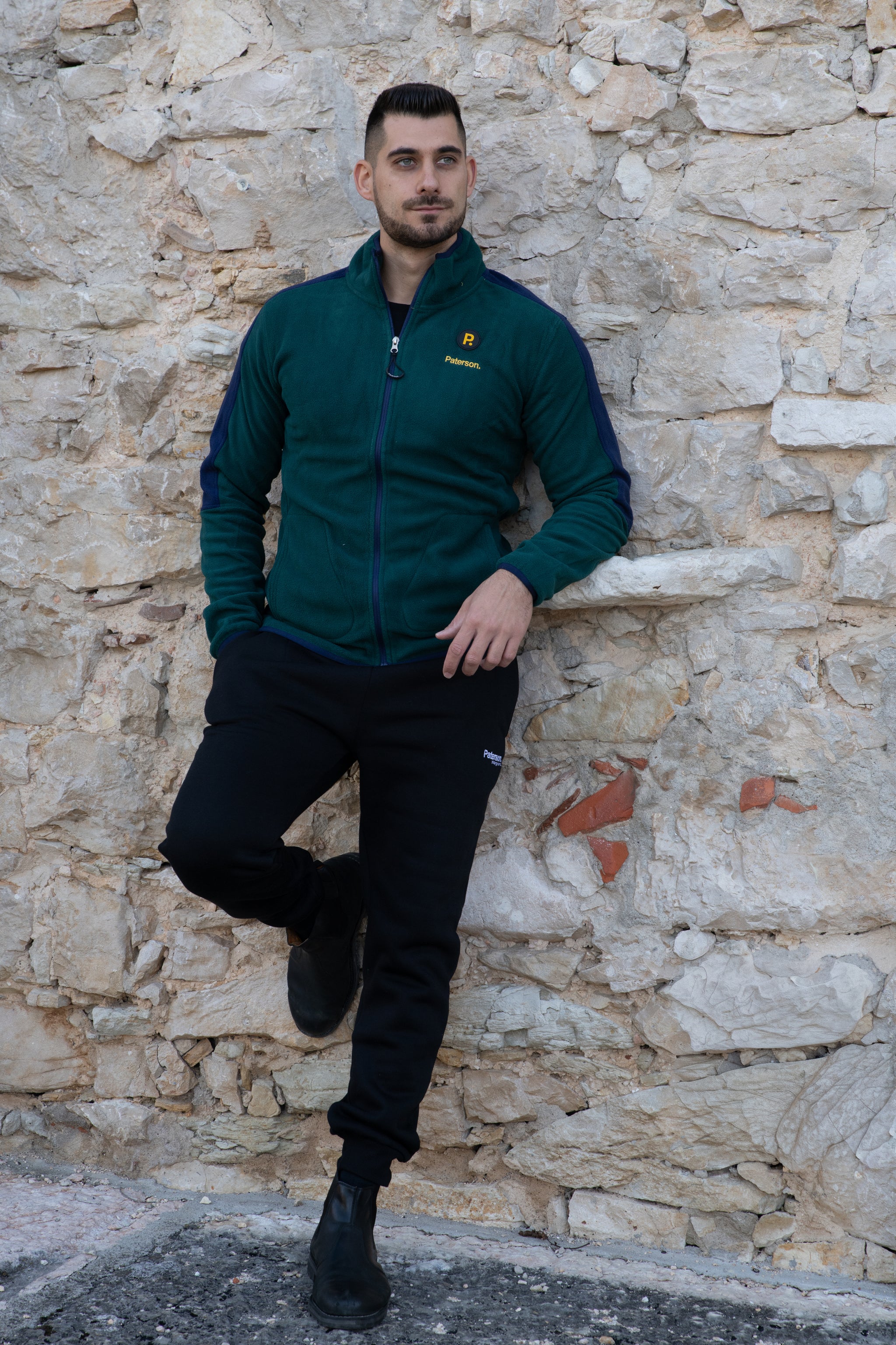 Maglia con zip da uomo in tessuto pile - PATM11