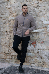 Maglia con zip da uomo in tessuto pile - PATM12