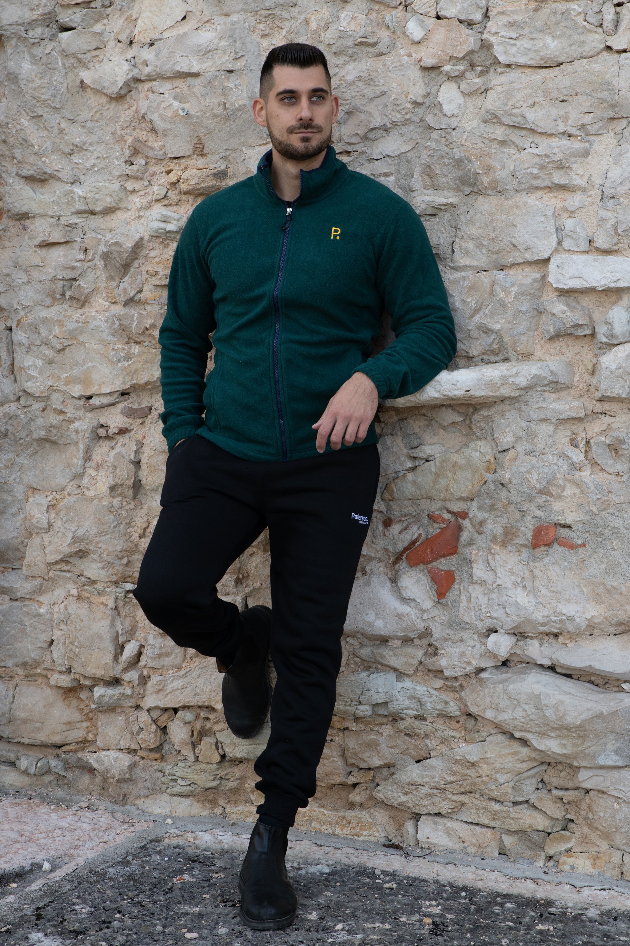 Maglia con zip da uomo in tessuto pile - PATM12