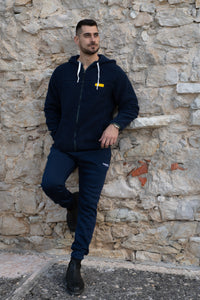 Felpa con zip e cappuccio da uomo in tessuto Teddy - PATM13