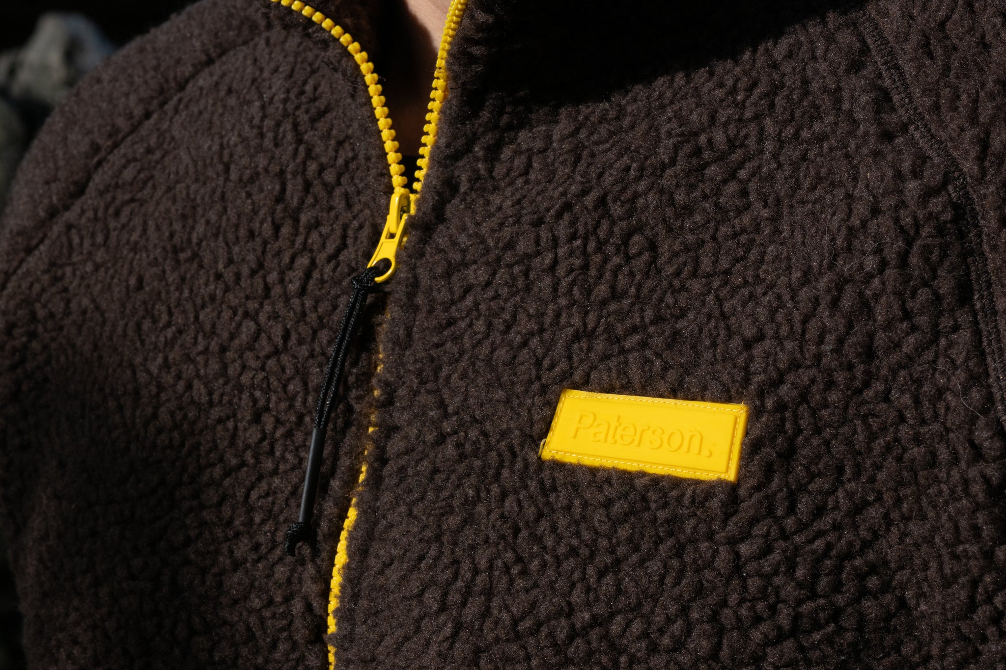 Felpa con zip da uomo in tessuto Teddy - PATM14