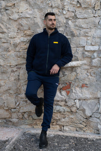 Felpa con zip da uomo in tessuto Teddy - PATM14