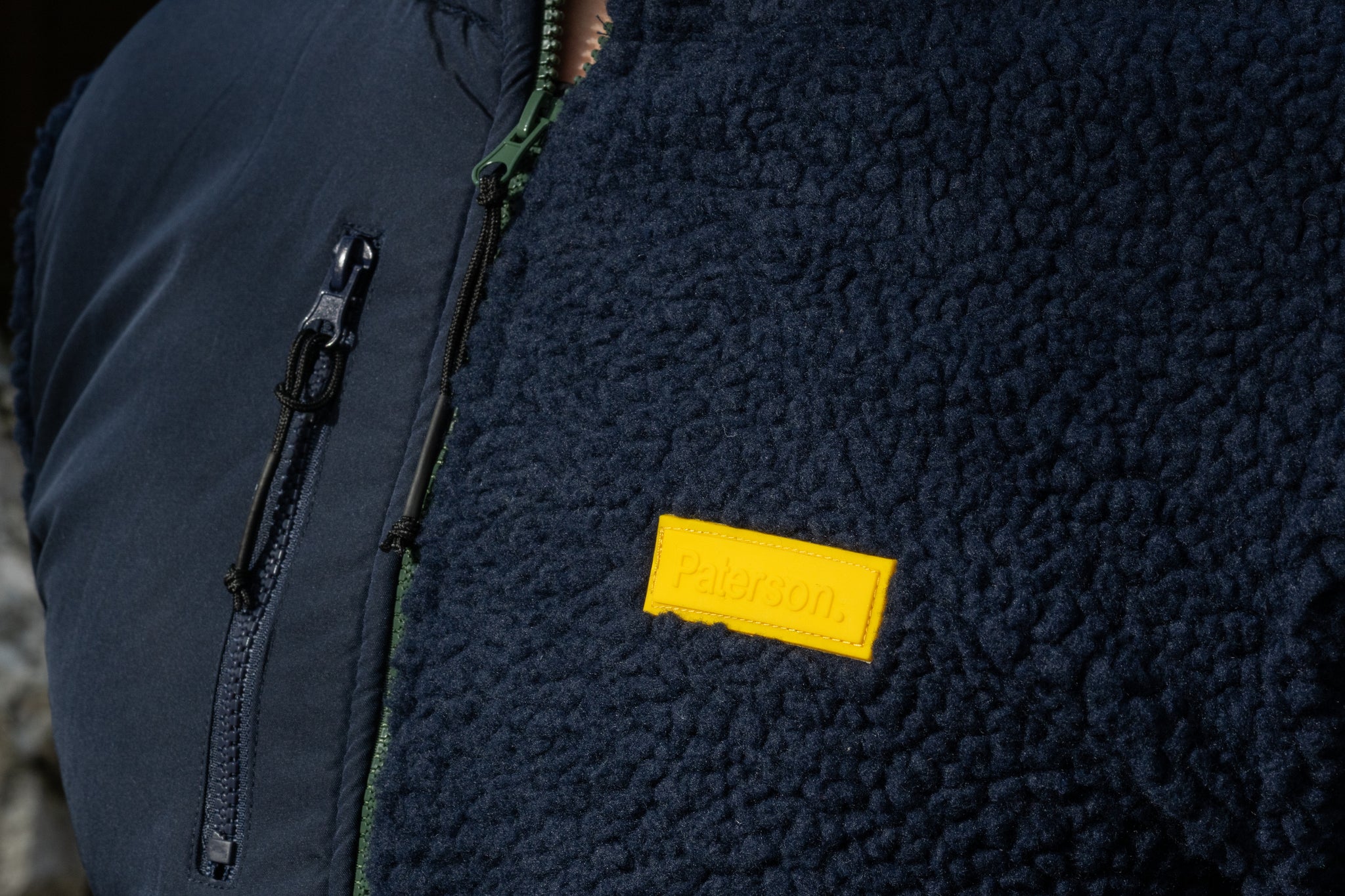 Felpa con zip da uomo in tessuto Teddy - PATM15