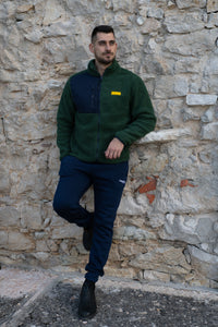 Felpa con zip da uomo in tessuto Teddy - PATM15