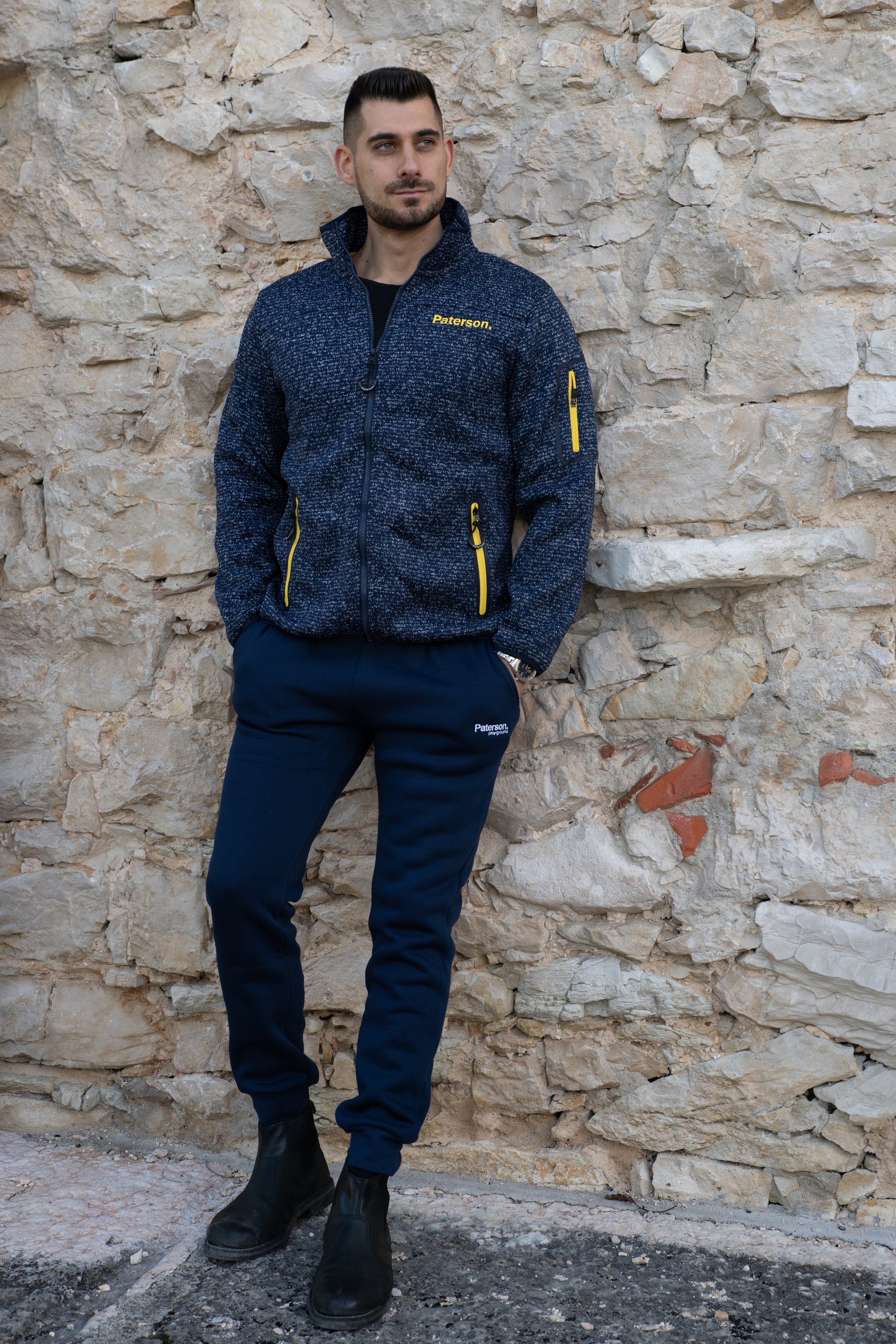 Felpa con zip da uomo - PATM16