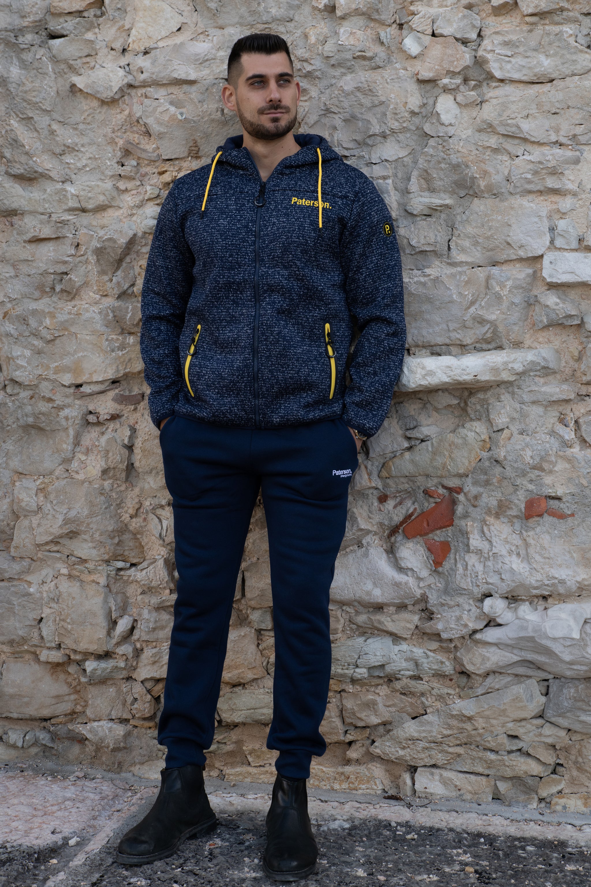 Felpa con cappuccio e zip da uomo - PATM17