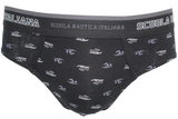 L'intimo uomo moda di Scuola Nautica per la sua alta qualità e il suo stile raffinato. Le mutande uomo fashion sono realizzate con materiali soffici e traspiranti, offrendo un'ottima elasticità e un comfort senza pari. La cintura elasticizzata con il logo aggiunge un tocco di sofisticatezza, rendendo queste mutande uomo cotone elasticizzato un regalo uomo simpatico e pratico.