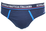 Le mutande da uomo della Scuola Nautica Italiana sono disponibili in tre linee colorate: rosso, blu e giallo, per adattarsi al meglio al tuo stile personale. La loro lunghezza media e la conchiglia doppiata assicurano una vest perfetta, mentre il morbido elastico ricoperto garantisce un comfort ottimale.