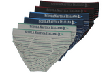 Scuola Nautica Italiana sono disponibili in una varietà di fantasie e colori, tra cui il classico slip americano, il sexy slip uomo e il contrasto di strisce tricolore: blu scuro, azzurro e bianco, rosso, nero e grigio, verde, grigio e nero. Indipendentemente dal tuo stile, troverai sicuramente il miglior intimo uomo per te.