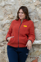 Felpa con zip da donna in tessuto Teddy - PATW10