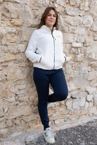 Felpa con zip da donna in tessuto Teddy - PATW10