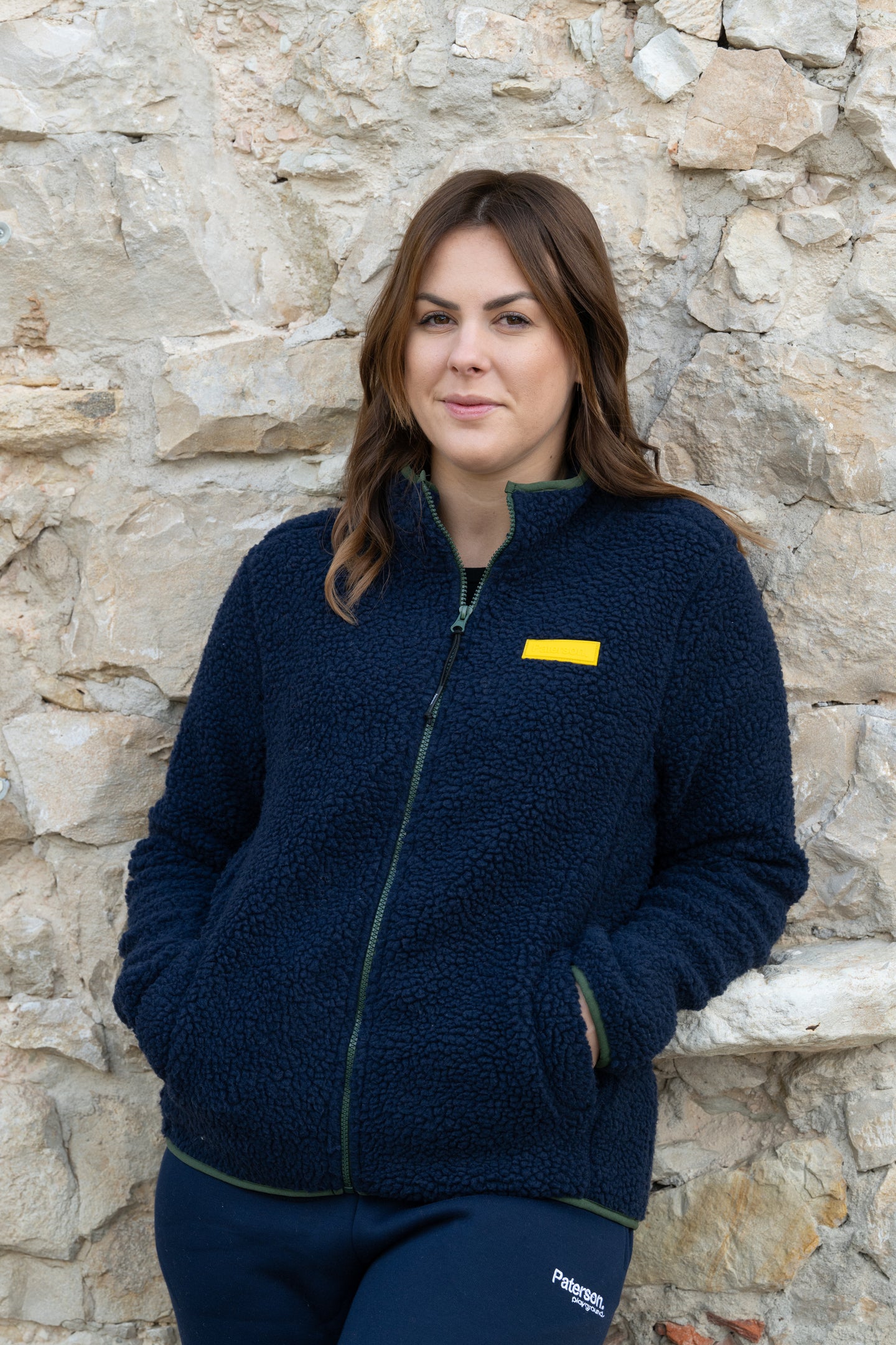 Felpa con zip da donna in tessuto Teddy - PATW10