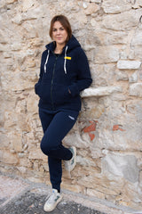 Felpa con zip e cappuccio da donna in tessuto Teddy - PATW11