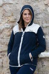 Maglia con cappuccio e zip da donna in tessuto pile - PATW33