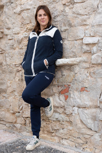 Maglia con cappuccio e zip da donna in tessuto pile - PATW33