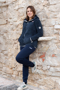 Felpa con zip e cappuccio da donna in tessuto Sherpa - PATW36
